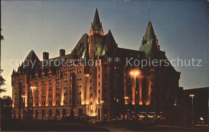 Ottawa Ontario Chateau Laurier Hotel at Night