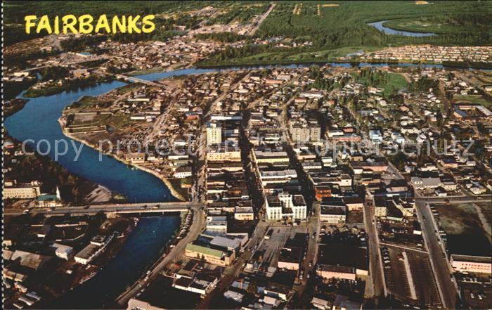 Fairbanks Alaska Fliegeraufnahme mit Chena River