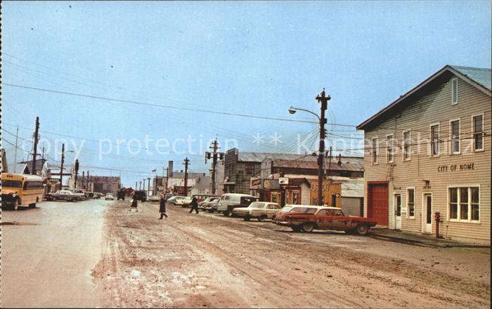 Nome Alaska Main Street and City Hall Cars