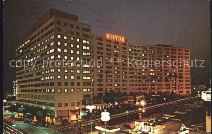 Los Angeles California Hilton Hotel at Night