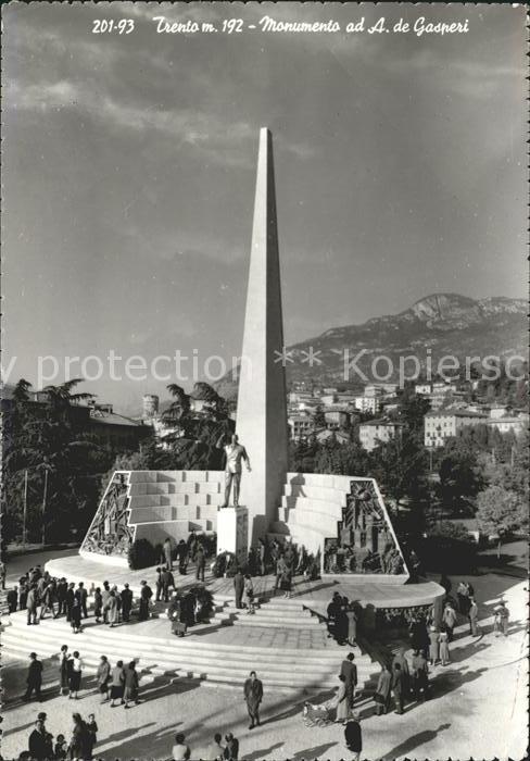 Trento Monumento ad A. De Gasperi