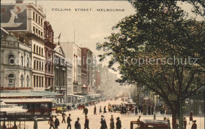 Melbourne Victoria Collins Street Strassenbahn Autos