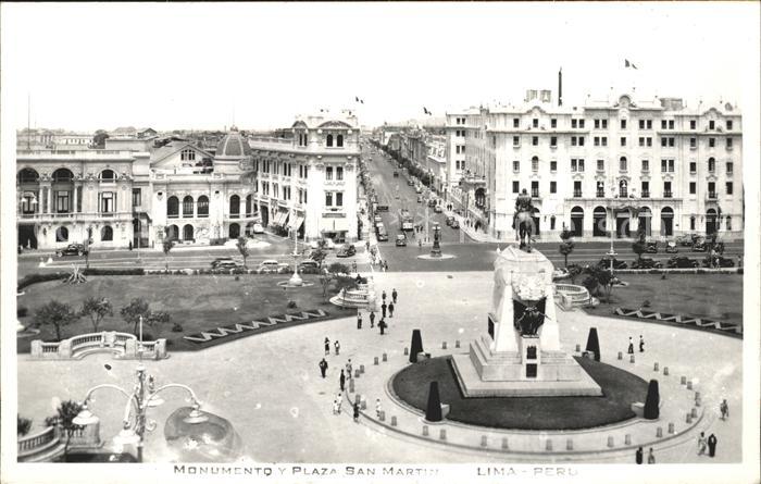 Lima Peru Monument Plaza San Martin