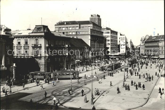 Zagreb Platz Strassenbahn