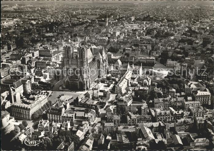 Reims Champagne Ardenne Fliegeraufnahme Cathedrale