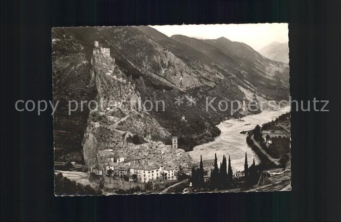 Entrevaux Routes des Alpes Fliegeraufnahme