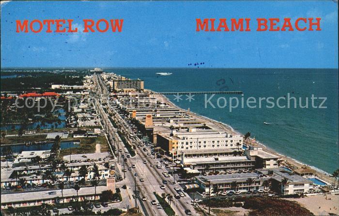 Miami Beach Motel Row Collins Avenue aerial view