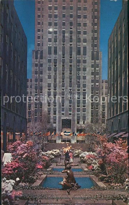 New York City Channel Gardens in Spring at Rockefeller Center