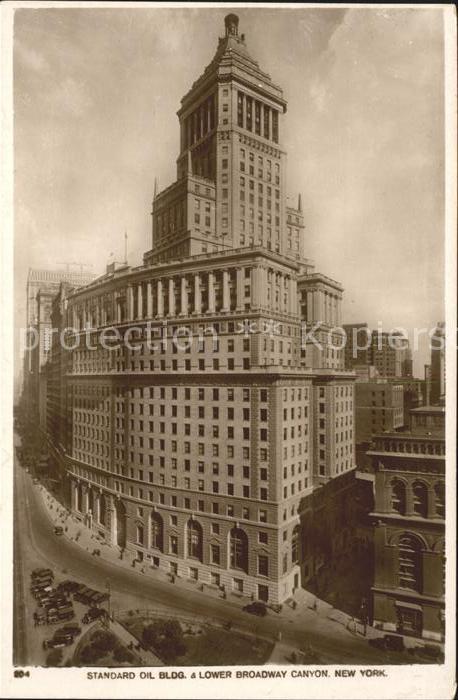 New York City Standard Oil Building Lower Broadway Canyon