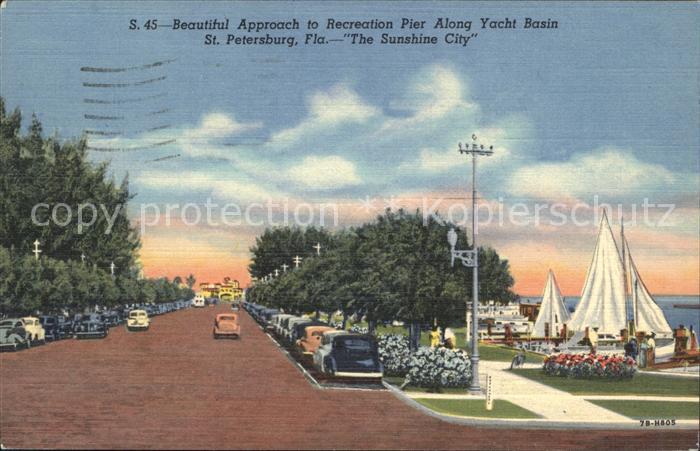 St Petersburg Florida Recreation Pier along Yacht Basin