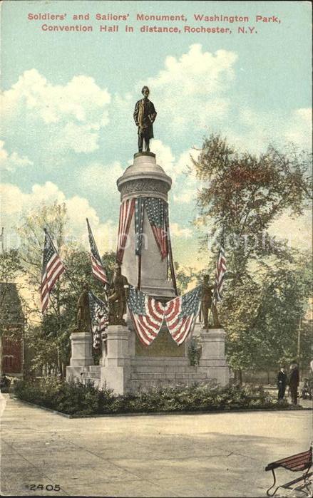 Rochester New York Soldiers and Sailors Monument Washington Park Convention Hall