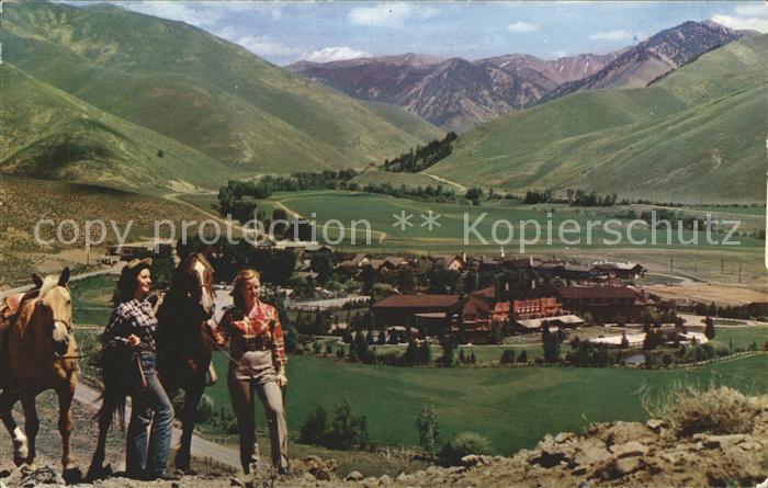 Sun Valley Idaho Panorama from Penny Mountain Horses