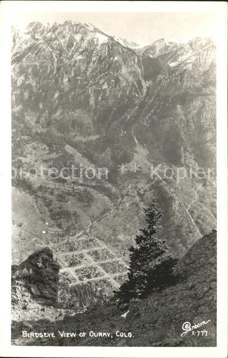 Ouray Panorama Birdseye view Mountains