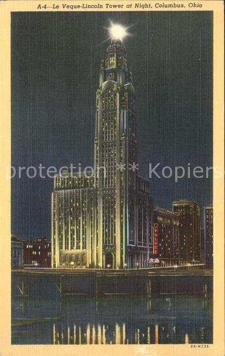 Columbus Ohio Veque Lincoln Tower at night