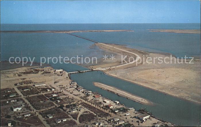 Port Isabel Causeway Padre Island Laguna Madre aerial view