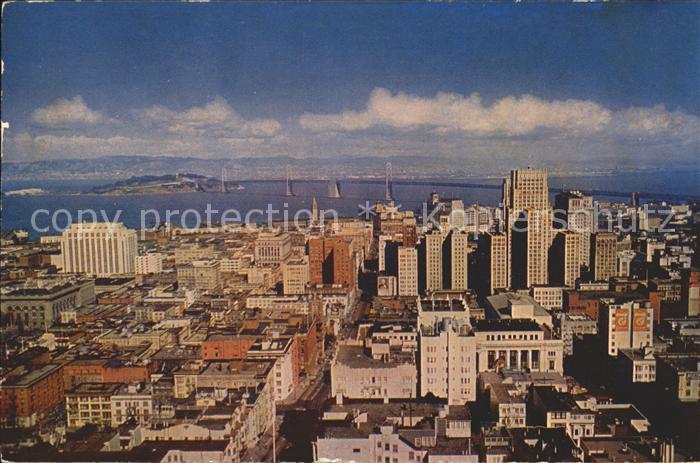 San Francisco California View from Top of the Mark Restaurant Knob Hill Oakland