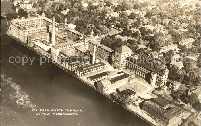 Waltham Massachusetts Watch Company aerial view