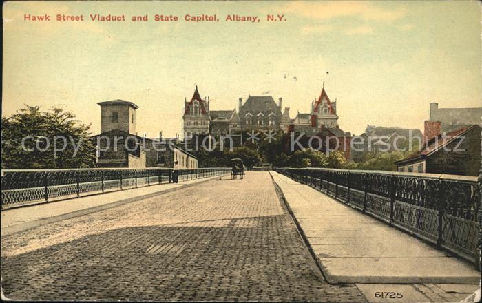 Albany New York Hawk Street Viaduct and State Capitol