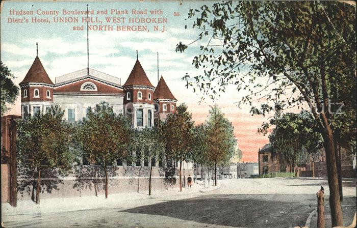 Union Hill New Jersey Hudson County Boulevard Plank Road Dietz's Hotel
