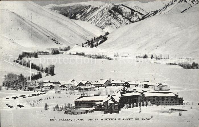 Sun Valley Idaho General view in Winter Mountains