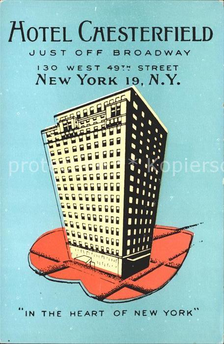 New York City Hotel Chesterfield Illustration