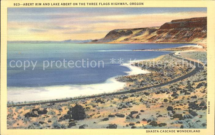Oregon US-State Abert Rim and Lake Abert