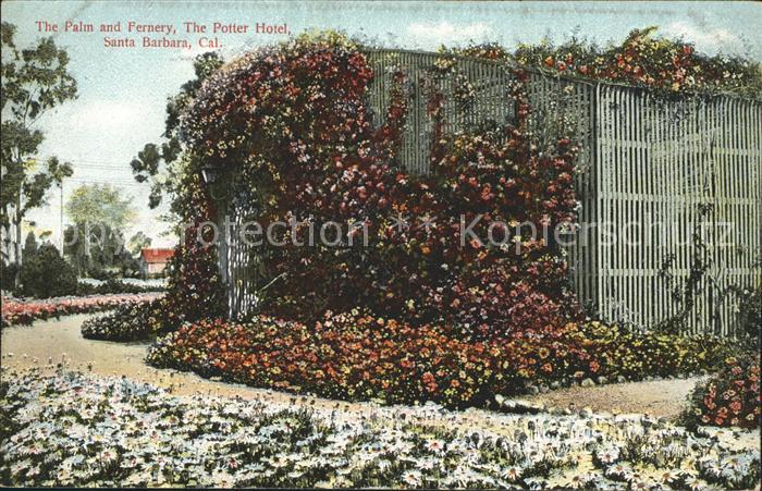 Santa Barbara California Potter Hotel Garden