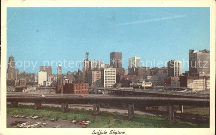 Buffalo New York Skyline Bridge