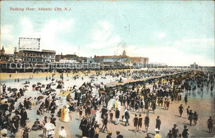 Atlantic City New Jersey Bathing Hour Beach