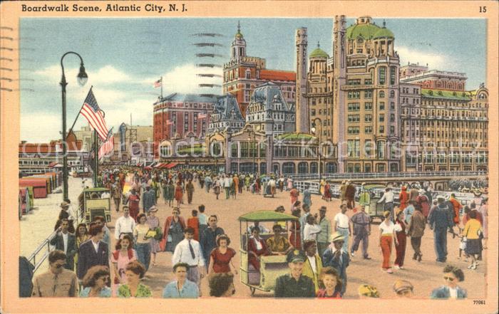 Atlantic City New Jersey Boardwalk Scen