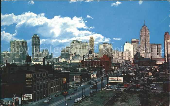 Detroit Michigan Skyline