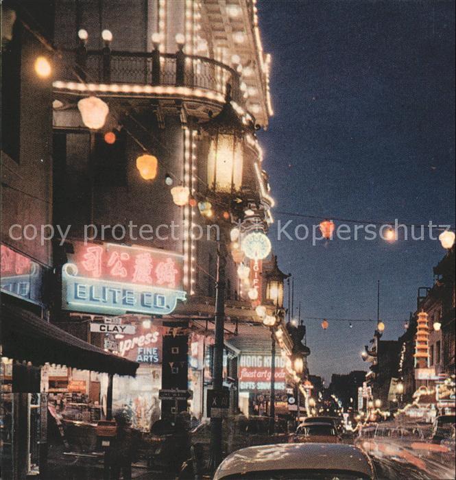 San Francisco California Chinatown at Night