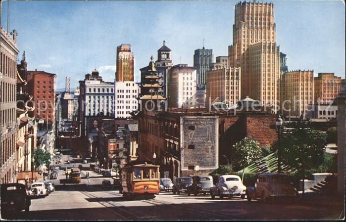 San Francisco California Cable Car Skyline