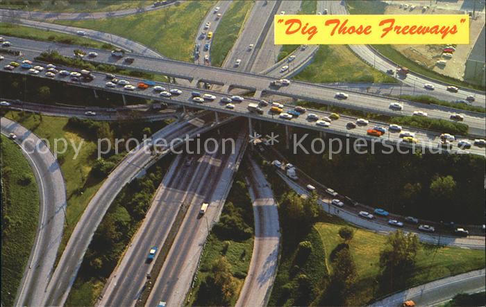 Los Angeles California Dig Those Freeways Fliegeraufnahme