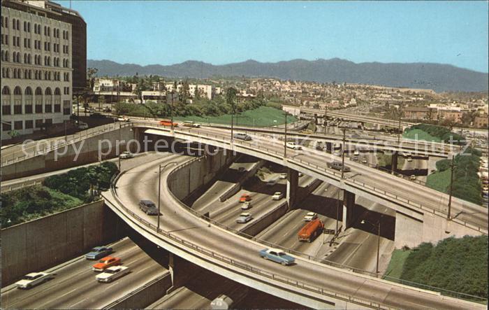 Los Angeles California Harbor Freeway from Sixth Street