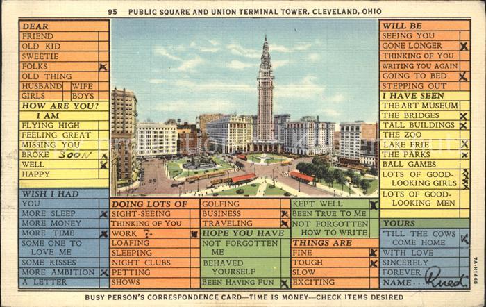 Cleveland Ohio Public Square and Union Terminal Tower