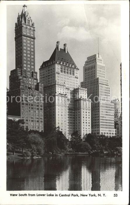 New York City View from Lower Lake Central Park Skyline