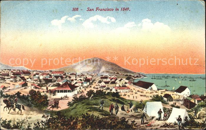 San Francisco California um 1849 Gemaelde