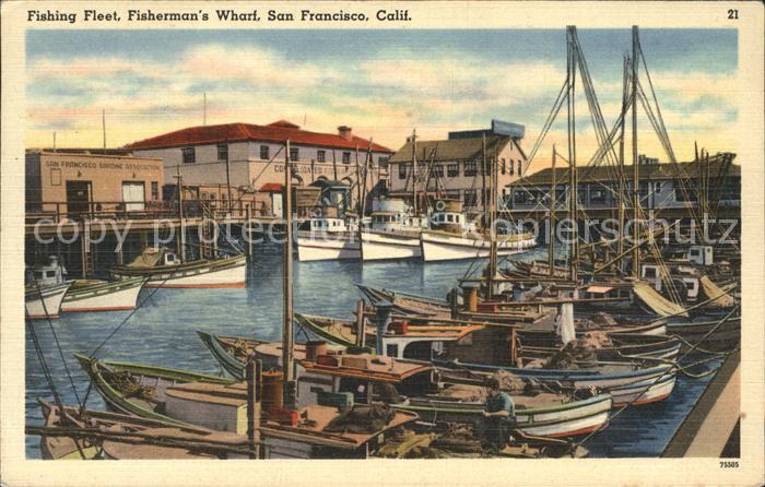 San Francisco California Fishing Fleet Fishermans Wharf