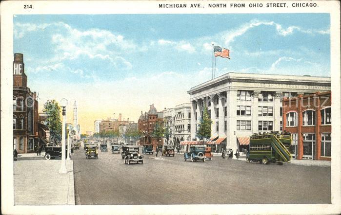 Chicago Illinois Michigan Ave Cars Bus