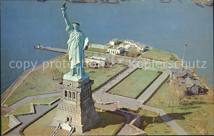 Statue of Liberty New York Fliegeraufnahme