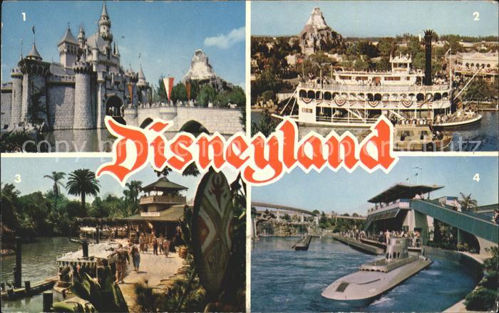 Disneyland California Sleeping Beauty's Castle Mark Twain Jungle Cruise Submarin