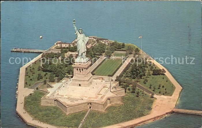 Statue of Liberty Fliegeraufnahme Liberty Island New York Harbor