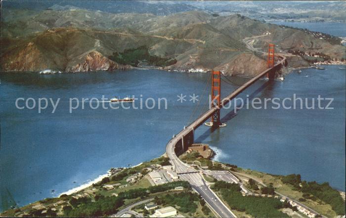 Bruecken Bauwerke Golden Gate Bridge Fliegeraufnahme