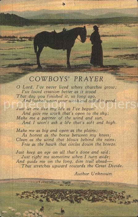 Cowboys Prayer Gebet