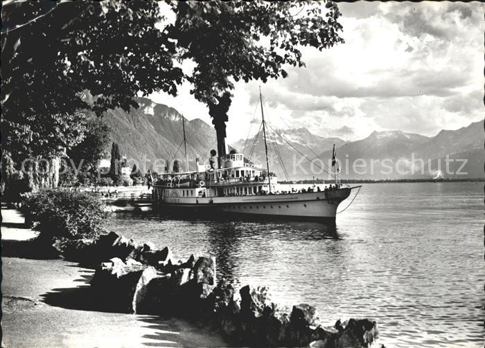 Dampfer Binnenschifffahrt Savoie Montreux Territet Dents du Midi