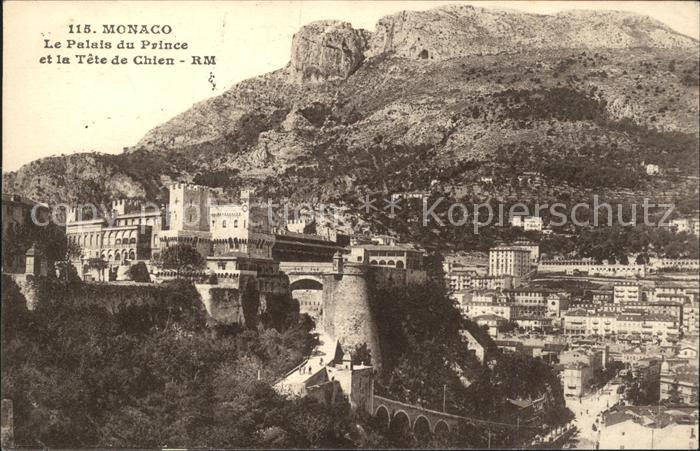 Monaco Palais du Prince Tete de Chien Felsen