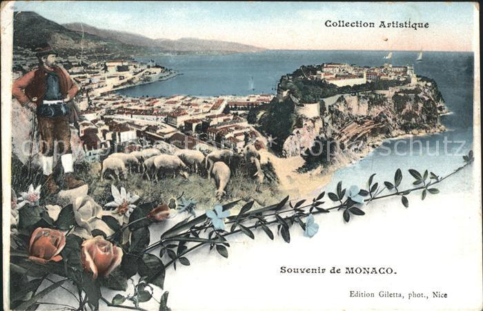 Monaco Vue generale Le Rocher Schafhirte Blume