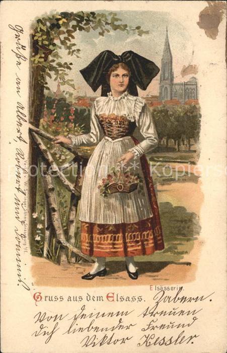 Trachten Frankreich Elsässerin