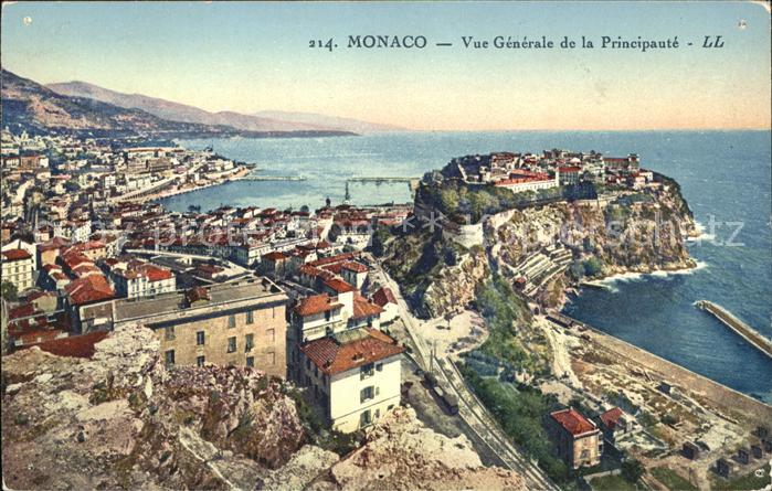 Monaco Vue generale de la Principaute Le Rocher